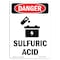 Signmission Safety Sign, OSHA Danger, 14" Height, Rigid Plastic, Sulfuric Acid, Portrait OS-DS-P-1014-V-1585 - alternate 1